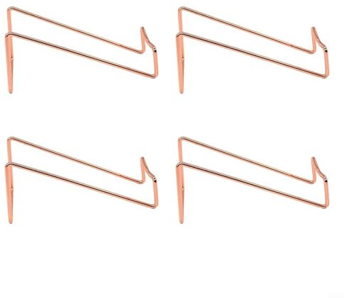 SPORTARC 4PCS Wine Bottle Holder, Bottle Storage Holder, Metal Wine Bottle Holder Display Rack, Liquor Bottle Storage Organizer(rose gold)