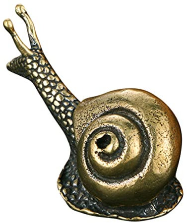 BESPORTBLE 3st Schneckenschmuck Aus Reinem Kupfer Zen-Garten- Verstecken Schneckenmodellierungsornament Kleine Tierspielzeuge Schneckendekor Aus Metall Reptil Büro Anhänger Modellieren