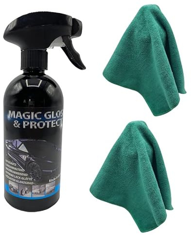Unikum Magic Gloss & Protect Pflegemittel 500 ml Set inkl. 2x Mikrofasertücher 300GSM 40x40