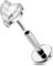 OUFER Body Piercing Helix Piercing Earring Stud Threadless 16G Labret Lippenpiercing 316L Stainless Steel Lip Tragus Conch Piercing Jewellery