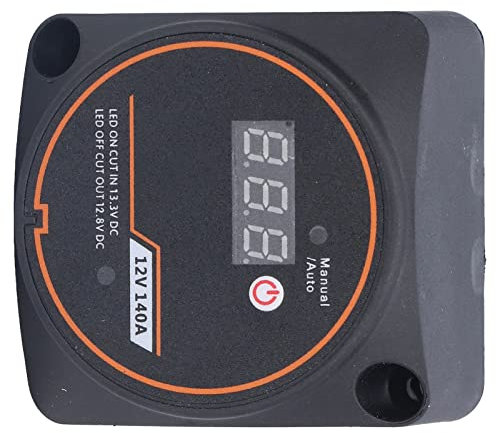 Doppelbatterie-Relais, Batterie-Doppelbatterie-Relais, Batterie-Relais-Trennrelais, IP65, Wasserdichte Digitalanzeige, Batterie-Relais-Trennvorrichtung, 12 V, 140 A, für Auto, Boot