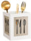 Wooden Cutlery Storage Box - Elegant Wooden Chopstick Box,Wooden Breathable Hollowed Design Kitchen Tableware Holder for Dining Table