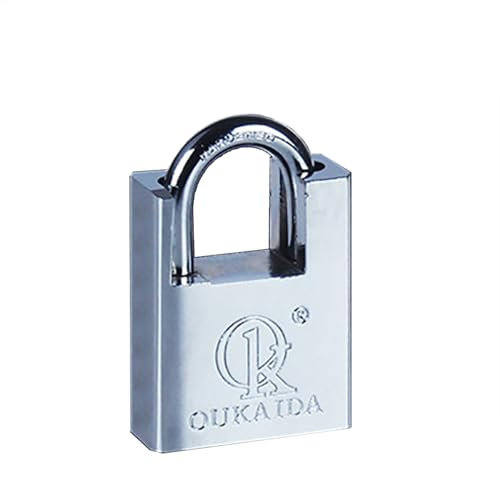Candado resistente con llaves de 50 mm, uno por uno (con 3 llaves), resistente a la intemperie, para cobertizo, gimnasio, valla, candado con llave de alta seguridad para garaje