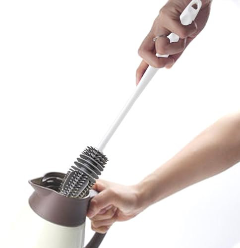 Zasdvn Flaschenbürste Reiniger Flaschenbürste Lange Spülbürste Flasche Glas Tasse Waschen Küche Reinigung Werkzeuge Flaschenbürste Silikon Flexible Flaschenreiniger Bürste