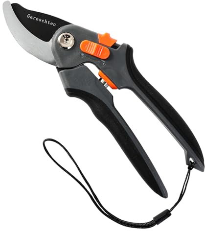 8.7 Gartenschere - Bypass Astschere mit kleinen großen Händen verstellbaren rutschfesten Griff, SK5 Sharp Blade Schere,Pflanzenschere Baumschere Rosenschere Blumenschere für Gartenarbeit