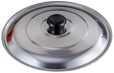 CHFYIJYHM Tapa universal de acero inoxidable for sartén, tapa for olla for condimentos, tapa redonda de repuesto for olla de 30 a 55 cm, tapa redonda for cocinar al vapor, tapa de repuesto for sartén,