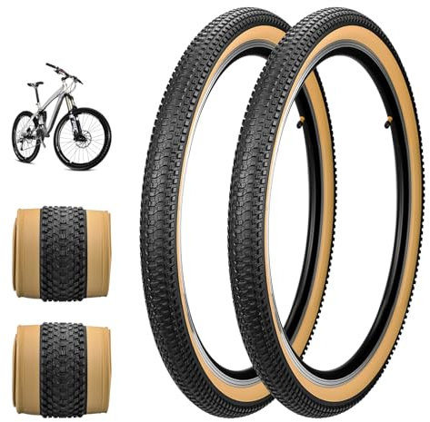MEGHNA Juego de 2 neumáticos de bicicleta de 24/26/27,5 x 2,125 pulgadas, plegables, 30TPI, para bicicletas de montaña y de ciudad (26 x 2,125 pulgadas)