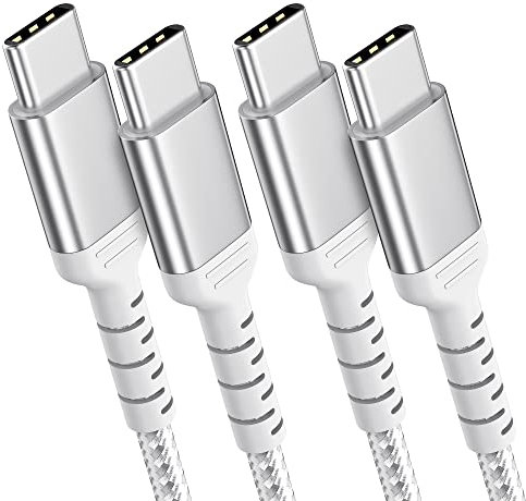 USBC to USBC Cable 2M 2Pack, 60W USB C Charger Cable Nylon Type C to Type C Cord Fast Charging USB C Lead for iPhone 16 15 Pro Max, Samsung Galaxy S24 S23 S22 S2, iPad Pro, Huawei