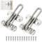 HAFRILY Door Chain Lock for Front Door,Security Front Door Swing Bar Lock Restrictors Chain Lock for Apartment Home Hotel Childproof, Prevents Forced Entry (Silver)