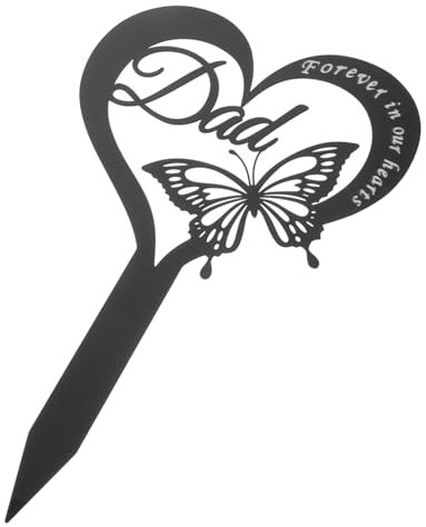 Toddmomy Herzförmiger Grabstecker Aus Metall Wetterfeste Grabdekoration Für Garten Friedhof Und Erinnerungsstätten Eiserne Gartenstecker Zur Trauerbewältigung