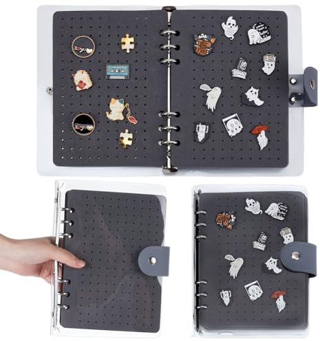 CRAFTYMELODY Spilla smaltata, raccoglitore per raccoglitori, in tessuto, con spille da collezione, 8 lati