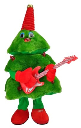 Opdestn Singender Weihnachtsbaum,Stoff Singende Weihnachtsbaum Mit Licht - Elektrisches interaktives Spielzeug,Niedliche Deko Figur Für Frauen Teens Männer Jungs Kinder