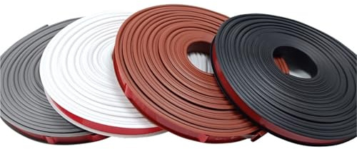 Bande de chant flexible autocollante en TPE, Bande de chant en forme U 9-40mm, garniture bordure TPE auto-adhésive multicolore 10 mètres for meubles(White,36mm)