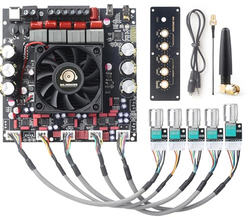 2.1 Channel Power Amplifier Board 300W+300W+600W, TPA3255 Chip with Bluetooth、AUX and USB Inputs, Audio Power Amplifier with Antenna (S600X-W)