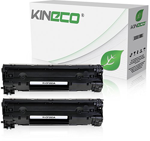 Kineco 2 Toner kompatibel mit HP CF283A Laserjet Pro M125nw, M125rnw, Laserjet Pro M127fw, Laserjet Pro M127FN, MFP M225DW DN, Laserjet 128, 120 Series - 83A - Schwarz je 1.500 Seiten
