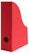 10 x PresentFill® Kleine Stehsammler Zeitschriftensammler Stehordner für DIN A5 Format aus 100% Recycling Karton - Made in Germany für Schreibtisch, Archiv und Aufbewahrung (Rubin Rot)