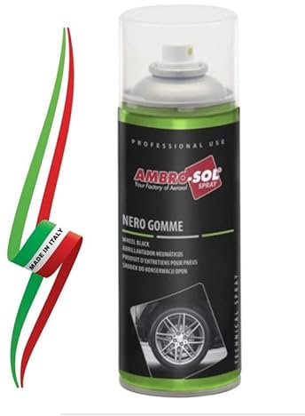 LUCIDO SPRAY NERO GOMME PER PNEUMATICI AUTO 400ml  MADE IN ITALY