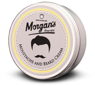 Morgan's Pomade Schnurrbart- und Bartcreme, Feuchtigkeitsspendende und pflegende Creme für alle Bartlängen, mit natürlichen Ölen, Aloe Vera und Keratin 75ml
