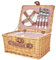 Home Deco Factory The Panier de Pique-Nique en Osier avec Vaisselle Garden, Marron