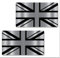 Biomar Labs® 2 x Adesivi Inglese Vinile Regno Unito UK Union Jack Flag GB Gran Bretagna Bandiera per Auto Moto Finestrìno Scooter Bici Casco Tuning B 257
