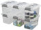 Mayish 5 L Small Plastic Clear Storage Latching Box with Lids, 6 Packs
