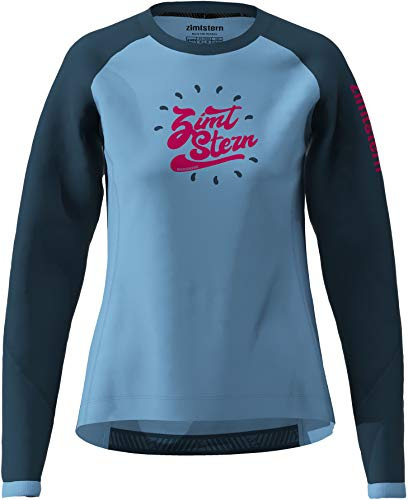 Zimtstern PureFlowz Langarmshirt Damen blau Größe M 2021 Radtrikot langärmlig