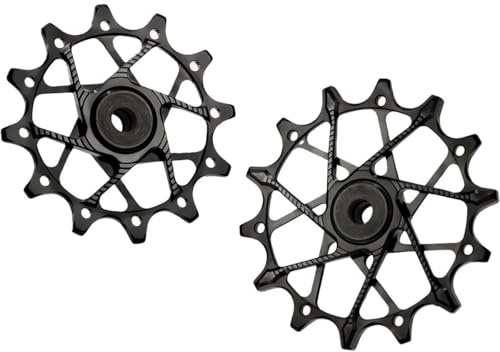 GARBARUK 1 Paar Riemenscheiben für SRAM 11/12 V – 21 g, Kombinationen von Riemenscheiben 12T/16T, Farbe: Schwarz