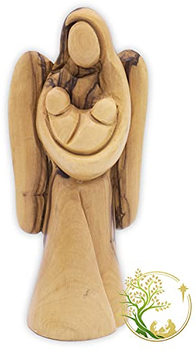 Schutzengel hält Baby Zwillinge Statue, Kinderzimmer-Dekoration, religiöses Geschenk für Zwillinge, Geschenk für Zwillinge, Geschenk zum Verlust von Zwillingen oder Fehlgeburt