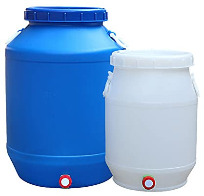 XIANGGUI 1983 Waste Bins 2 Piece Composter- Oversized 6.6/15. 8 Gallon Compost Bin with Lid, Compost Bucket for Kitchen and Garden, Compost Pail with Filter, White and Blue Recycling Bin Bags