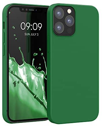 kwmobile Handyhülle für iPhone 12 Hülle/iPhone 12 Pro Hülle - Silikon Handy Case - weiche Oberfläche - kabelloses Laden - Pixie Green