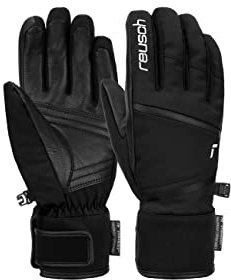 Reusch Skihandschuhe für Damen | extra warm & Winddicht mit Ziegenleder | wasserabweisende & atmungsaktive Winterhandschuhe mit Softshell, für Ski, Outdoor & Freizeit, Größe 6-8,5, Tessa STORMBLOXX