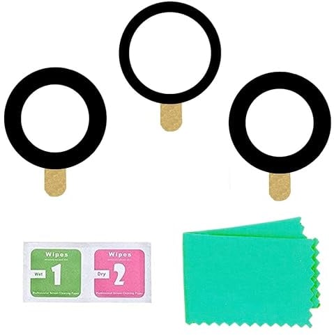 2 Piezas Vidrio Compatible para iPhone 12 Pro Lente de Cristal de la Principal Cámara Trasera de Repuesto con Adhesivo, de la Objetivo Posterior Reemplazo Lentes Adhesivo preinstalado