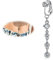JeryWe Faux Percing au Nombril Femme Faux Piercing Nombril Clip Acier Chirurgical Piercing Grossesse Non Percé Faux Piercing Bijoux（Style3）