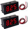 Greluma 2 Stück DC 4.5V-30V digitale Spannungsanzeige, 0.56 2-Draht LED Voltmeter Anzeige Spannungsprüfer Meter Spannungsmessgerät (rot)