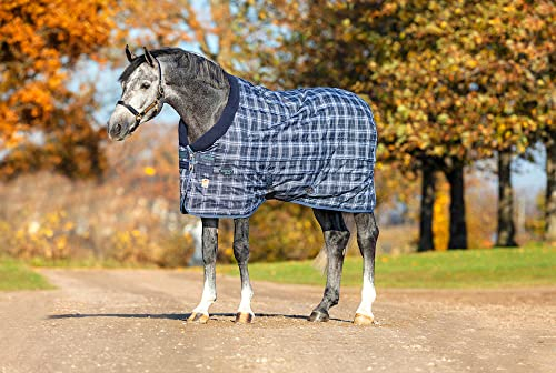 Horseware Rhino Original Stalldecke 250g Vari-Layer Navy Check/Indigo 5ft 9, Blau