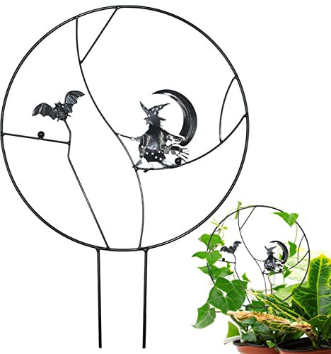 WEITING Grille de treillis d'intérieur, terreau rond – Grille de soutien d'intérieur, en métal pour vigne, d'intérieur, fleurs de lierre