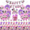 Cartoon-Maus Geburtstag Dekoration,45pcs cartoon Themed Geburtstag Deko Party Supplies,Tortendeko Geburtstag mit Happy Birthday Banner,Geburtstagsdeko Mädchen