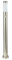 Außenleuchte mit Bewegungsmelder Stehleuchte Gartenlampe Sensor Garten, IP44 Edelstahl silber opal, 1x E27 Fassung, DxH 12,7x110 cm