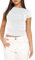 Women's Basic Slim Fit T-Shirt Top Short Sleeve Y2K Tops TikTok Influence Crop Top Club Party Streetwear(White-1, S)