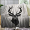 Kuscheldecke Hirschen Flauschig Decke 230x270 Elch Fleecedecke Sofadecke Couchdecke, Flanell Decken Blanket, Große Wohndecke Winter Warm Weich