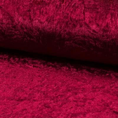 Pannesamt Meterware | 1 Meter | 26 Farben | Brilliant Samt | 145 cm breit | Stoff | Velour (Dunkel Rot)