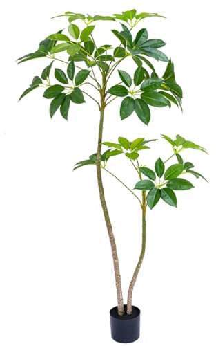 AfanD Artificial Umbrella Tree,5.3ft Tall Fake Plants Artificial Plants for Indoor, Fake Trees for Office Home Living Room Floor Patio Greening Porch Decor。