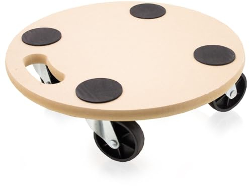 Bituxx Transportroller Möbelroller Rollbrett Umzugsroller Allzweckroller Rund MDF 38 x 38 bis 200kg (Rund)