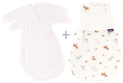 Träumeland Babyschlafsack LIEBMICH 3tlg. Set, Waldtiere, Größe 56/62