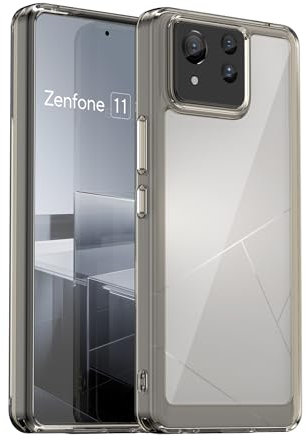 SHIEID Coque de téléphone Portable ASUS Zenfone 11 Ultra, Technologie Hybride PC + TPU, Coque de Protection Anti-Choc, sans décoloration, Etui pour ASUS Zenfone 11 Ultra-Gris