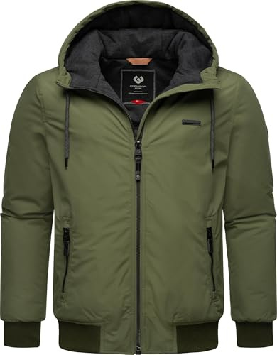 Ragwear Herren warme wasserdichte und atmungsaktive Winterjacke kurz mit verstellbarer Kapuze Maddy S-3XL