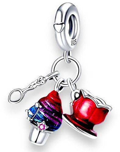 Lot de 3 breloques tasse à muffin cupcake cuillère café thé gâteau pâtisserie thé pause thé pause - argent 925 bracelet de collection pendentif