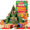 Magic Ants 3D Pop-Up Weihnachtskarte, Weihnachtsbaum, Santa Claus, Geschenke, Zuckerstangen, Lebkuchenhaus, Weihnachts- und Neujahrsgruß, Handgefertigt, für Familie, Freunde, Festliche Karte