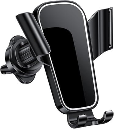 LETJUM Soporte Móvil Coche del Aire Ventilación con Gancho Metálico Estable y Robusto, Operación Sola Mano, 360° Rotación Accesorios Móvil Coche Universal para Teléfono
