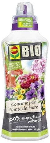 COMPO BIO Concime Piante da Fiore, Concime Liquido Specifico per Piante da Fiore, 1lt